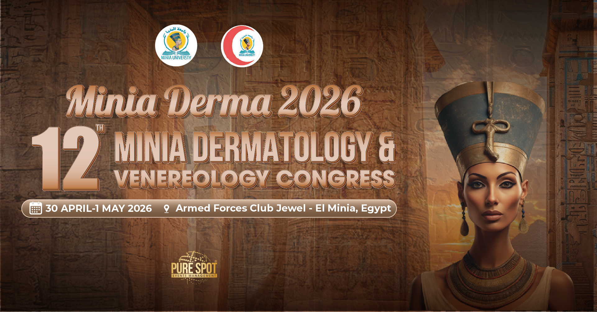Minia Derma 2026 is the 12th Minia Dermatology & Venereology Congress